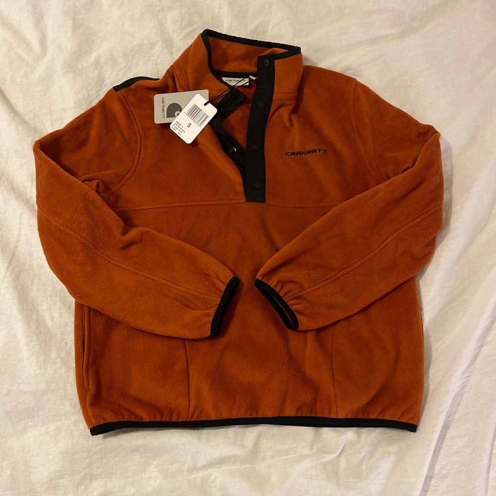 Carhartt WIP orange fleece pullover